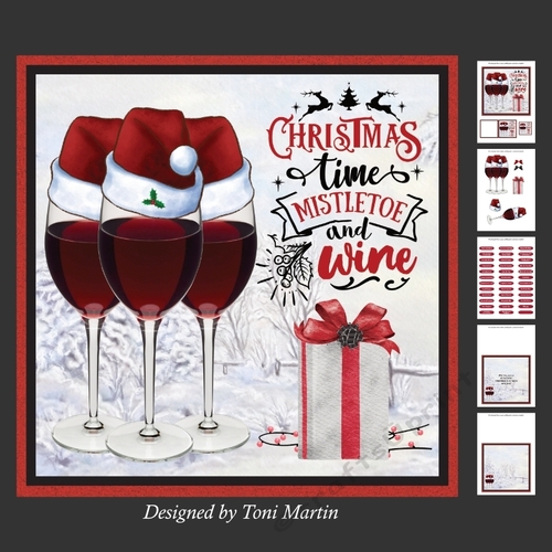 Christmas Wine Card Mini Kit 7x7