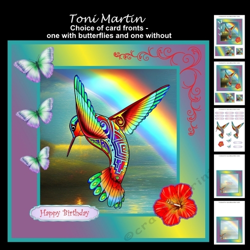 Hummingbird Decoupage Card Mini Kit 7x7