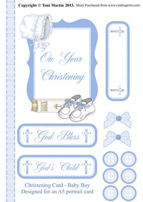 Christening Card - Baby Boy
