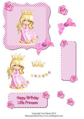 Little Princess Decoupage Card