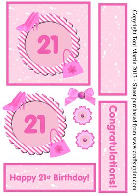 Shoes & Handbag 21st Birthday Card