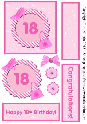 Shoes & Handbag 18th Birthday Card