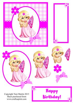 Sweet Fairy Girl Decoupage