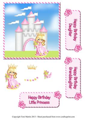 Princess Castle Decoupage Card