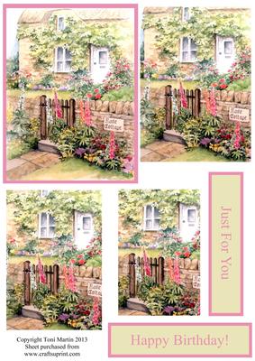 Rose Cottage Pyramage Card