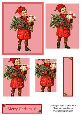 Vintage Girl Christmas Pyramage