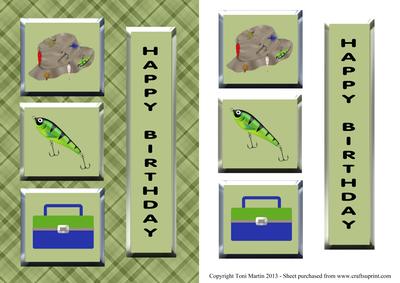 Fishing Theme Decoupage Card
