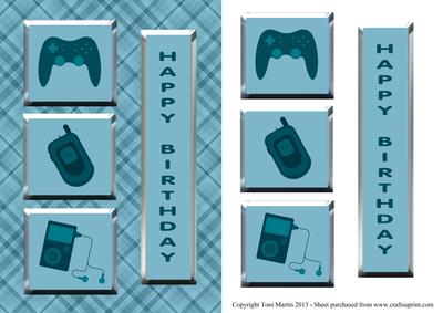 Teen Boy Birthday Decoupage Card