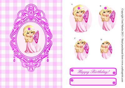 Sweet Fairy Girl Swag Frame Pyramage Design