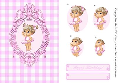 Cute Ballerina Swag Frame Pyramage Design