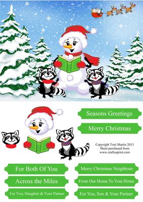 Christmas Scene Decoupage Card