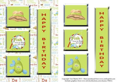 Fish Come to Those Who Bait Decoupage Card
