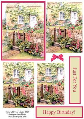 Rose Cottage Pyramage Design Card