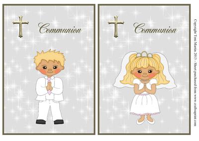 First Holy Communion Toppers - Boy & Girl