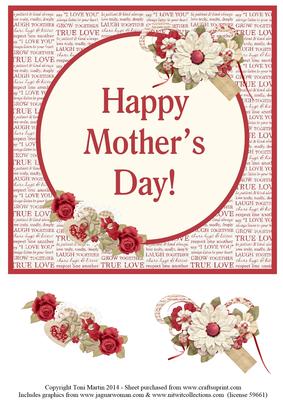 Happy Mother's Day Floral Topper & Decoupage