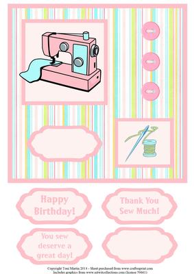 Sewing / Seamstress Topper 8x8