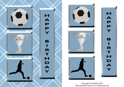 Football Card Front / Topper & Decoupage