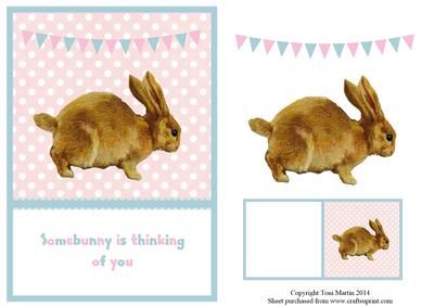 Somebunny is Thinking of You Topper & Decoupage