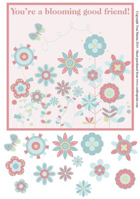 You're a Blooming Good Friend Floral Topper & Decoupage