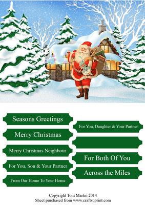 Santa Scene Christmas Card