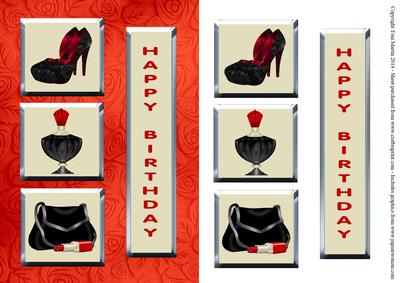 Shoes, Handbag, Perfume & Lipstick Topper & Decoupage