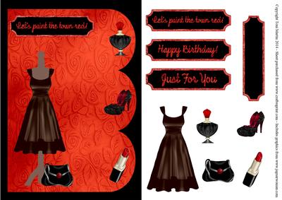 Let's Paint the Town Red Topper & Decoupage