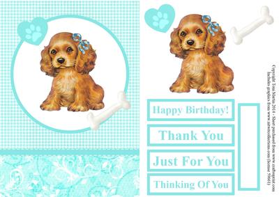 Cute Puppy Topper & Decoupage