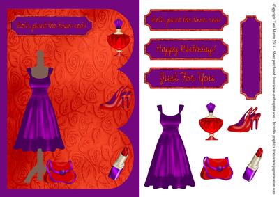 Let's Paint the Town Red Topper with Decoupage