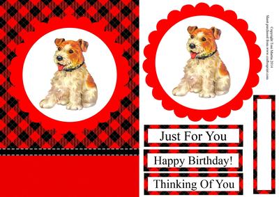 Cute Vintage Dog Topper & Decoupage