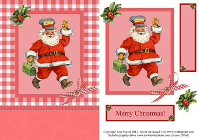 Vintage Santa Topper & Decoupage