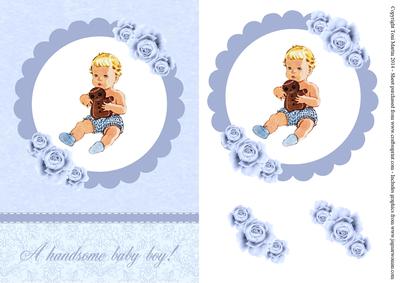 Handsome Baby Boy Topper & Decoupage
