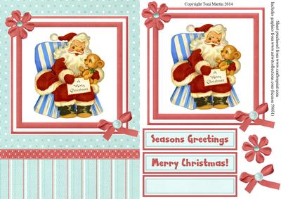 Christmas Santa Topper & Decoupage