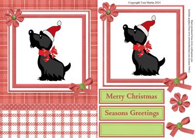Scottie Dog Christmas Topper & Decoupage
