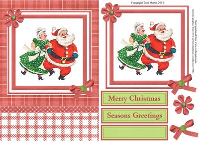 Mr & Mrs Claus Christmas Topper & Decoupage
