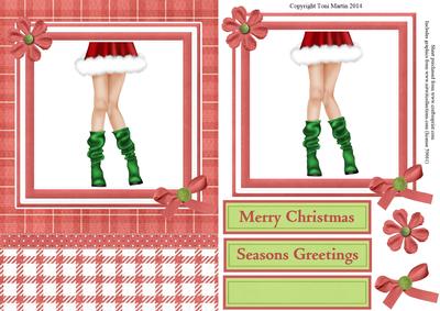 Sexy Legs Christmas Topper & Decoupage