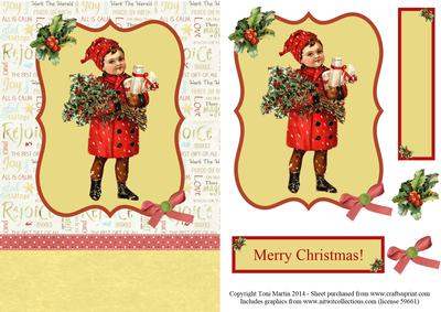 Vintage Girl Vintage Topper & Decoupage - Christmas