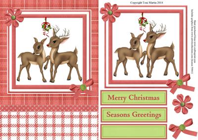 Christmas Reindeers Topper & Decoupage