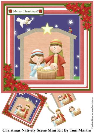Christmas Nativity Scene Mini Kit & Decoupage