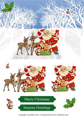 Santa Claus & Friends Topper & Decoupage