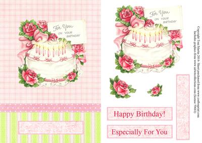 Birthday Cake Topper & Decoupage