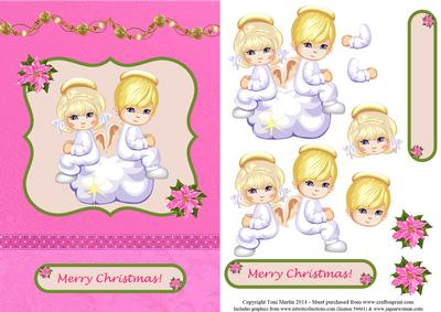 Christmas Angels Topper & Decoupage
