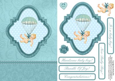 New Baby Boy Topper & Decoupage