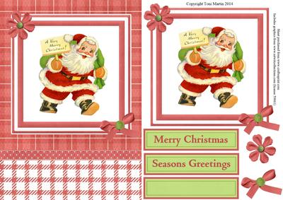 Santa & His Sack Topper & Decoupage