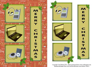 Gadget / Laptop Christmas Topper & Decoupage
