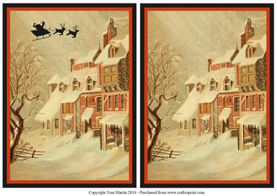 Snowy Street Christmas Toppers