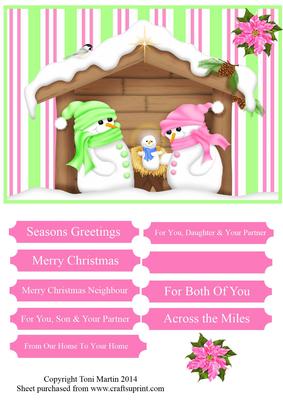 Snowman Family Topper
