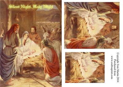 Silent Night, Holy Night Nativity Topper & Pyramag