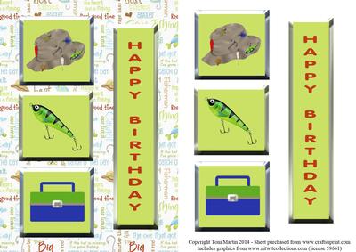 Fishing Theme Topper & Decoupage