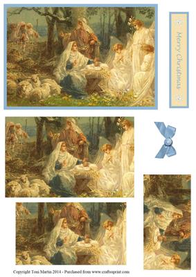 Christmas Nativity Scene Topper & Pyramage