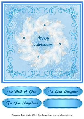 Christmas Wreath Topper & Sentiments